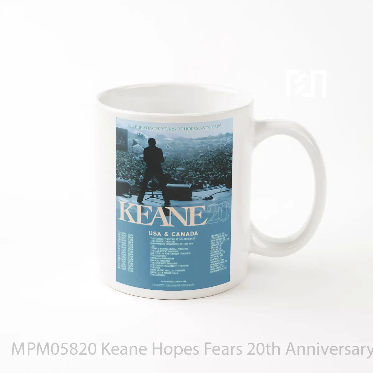 Mug Keane Hopes Fears 20th Anniversary Tour Usa Canada 2024 MPM05820