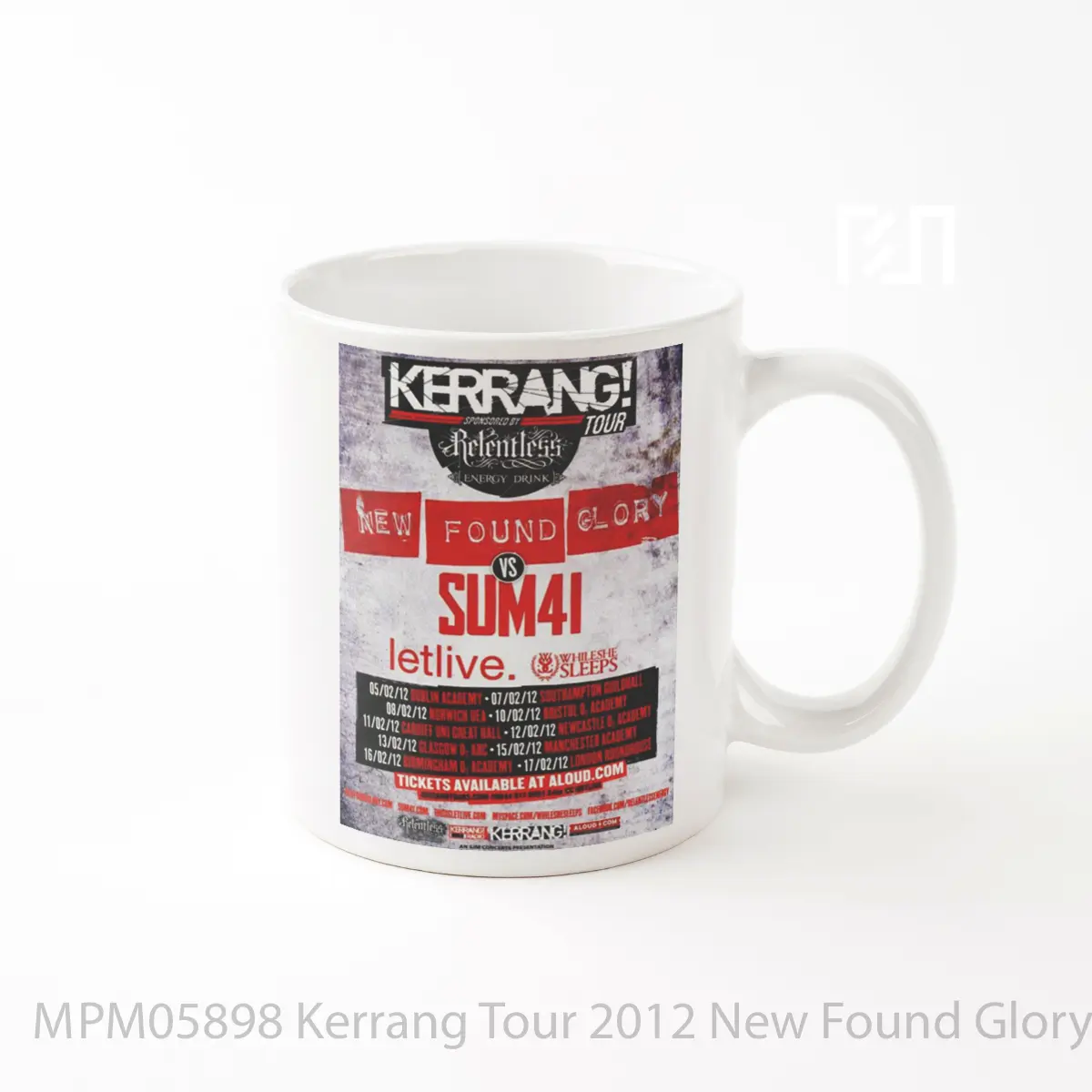 Mug Kerrang Tour 2012 New Found Glory Sum 41 MPM05898