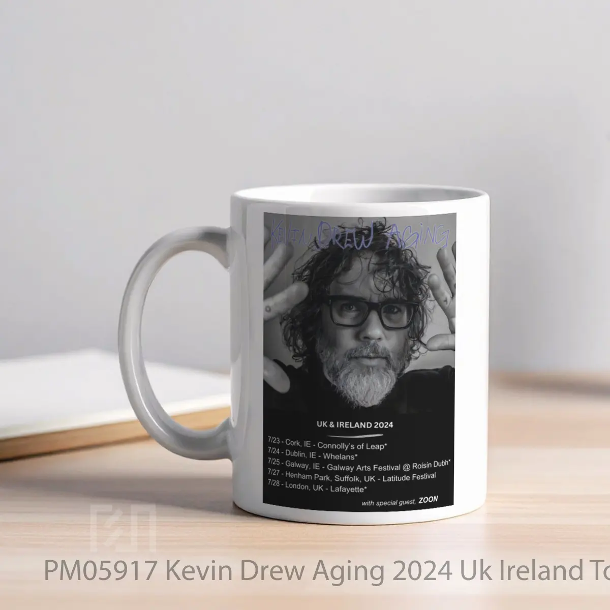 Mug Kevin Drew Aging 2024 Uk Ireland Tour MPM05917 - All-side / Desain