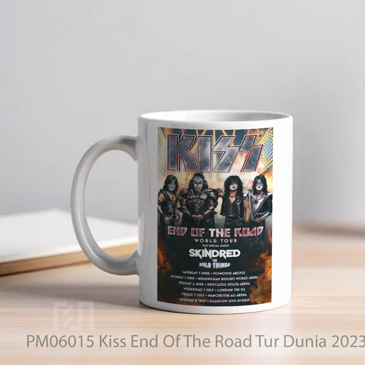 Mug Kiss End Of The Road Tur Dunia 2023 Uk Tour MPM06015 - All-side / Desain