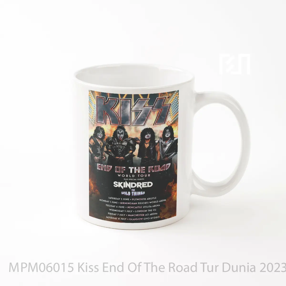 Mug Kiss End Of The Road Tur Dunia 2023 Uk Tour MPM06015