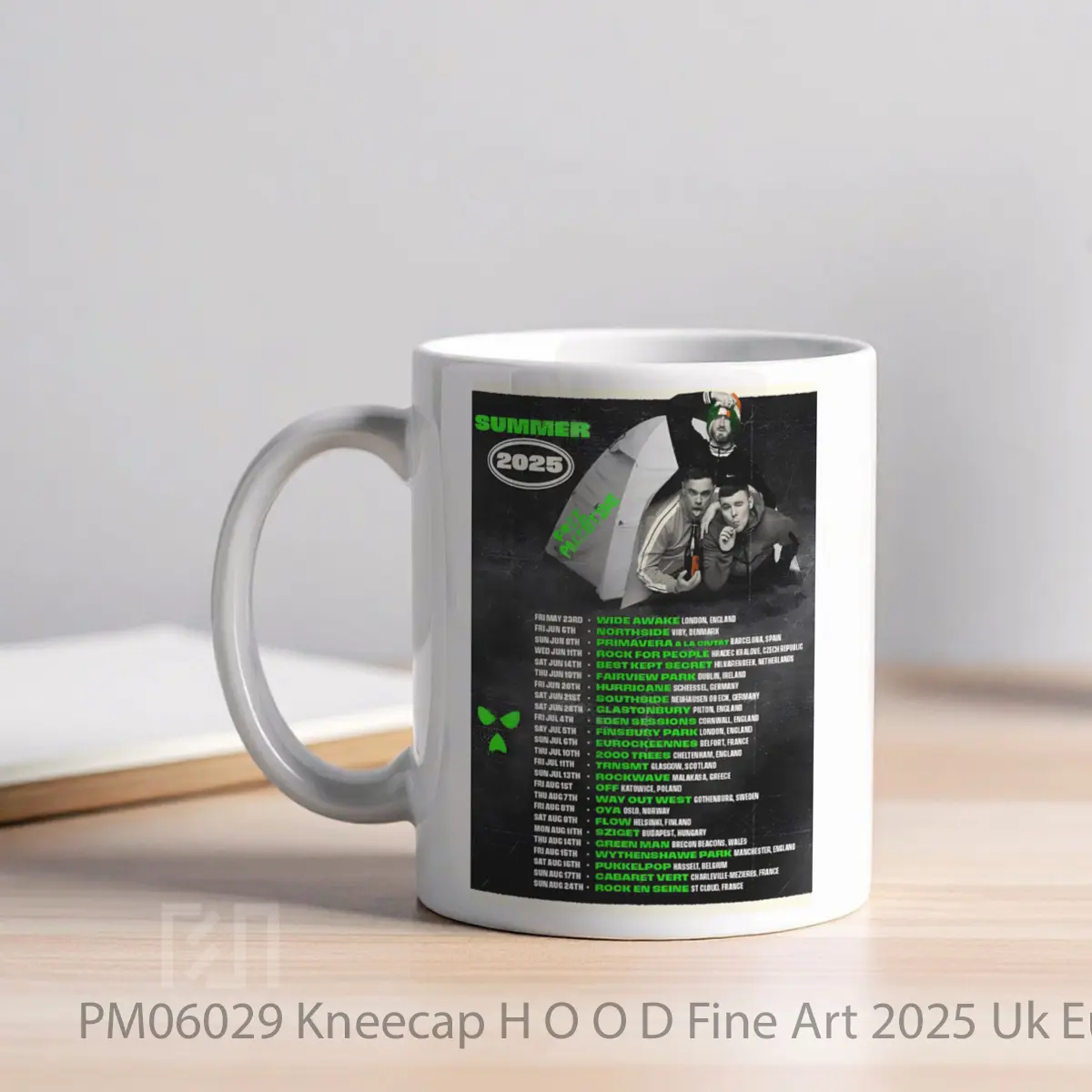 Mug Kneecap H O O D Fine Art 2025 Uk Europe Tour Pos MPM06029 - All-side / Desain