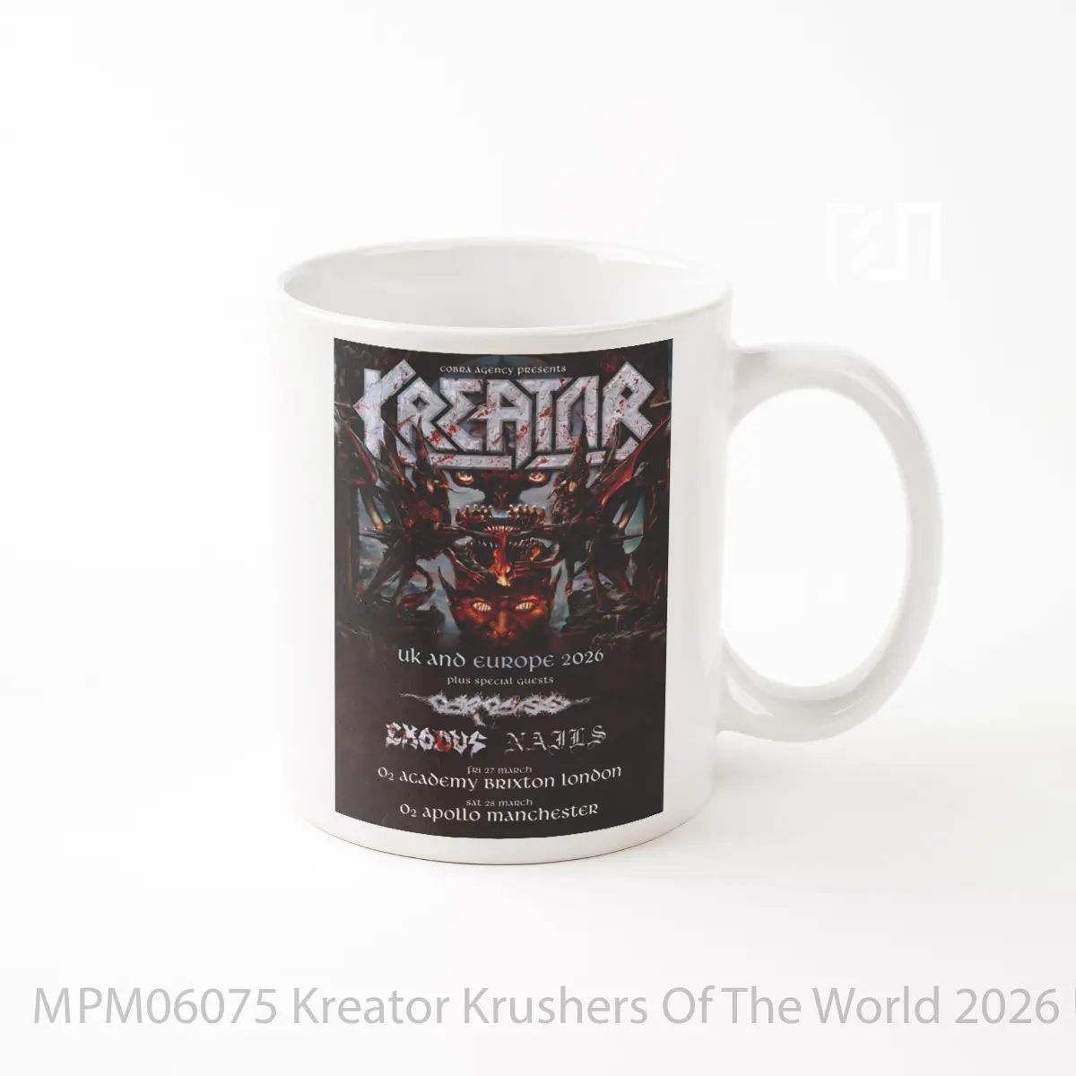Mug Kreator Krushers Of The World 2026 Uk Tour London MPM06075