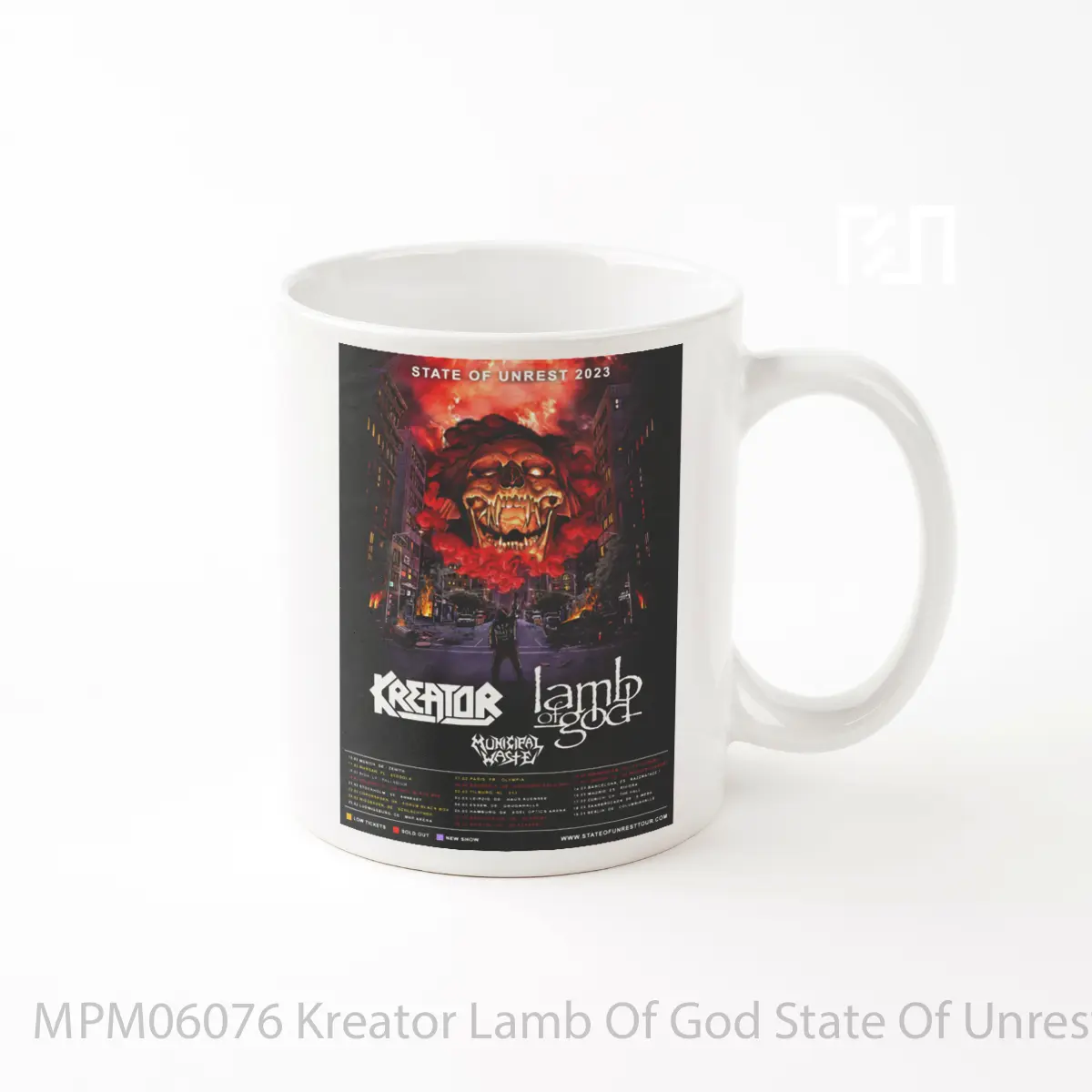 Mug Kreator Lamb Of God State Of Unrest Uk Europe Tour 2023 MPM06076