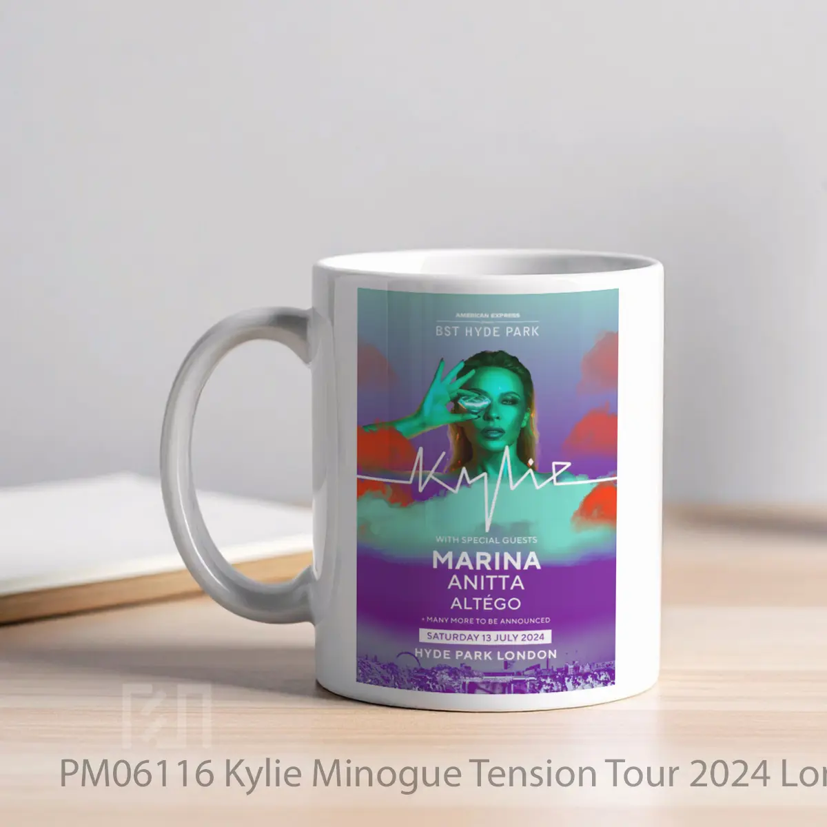 Mug Kylie Minogue Tension Tour 2024 London Bst Hyde Park MPM06116 - All-side / Desain