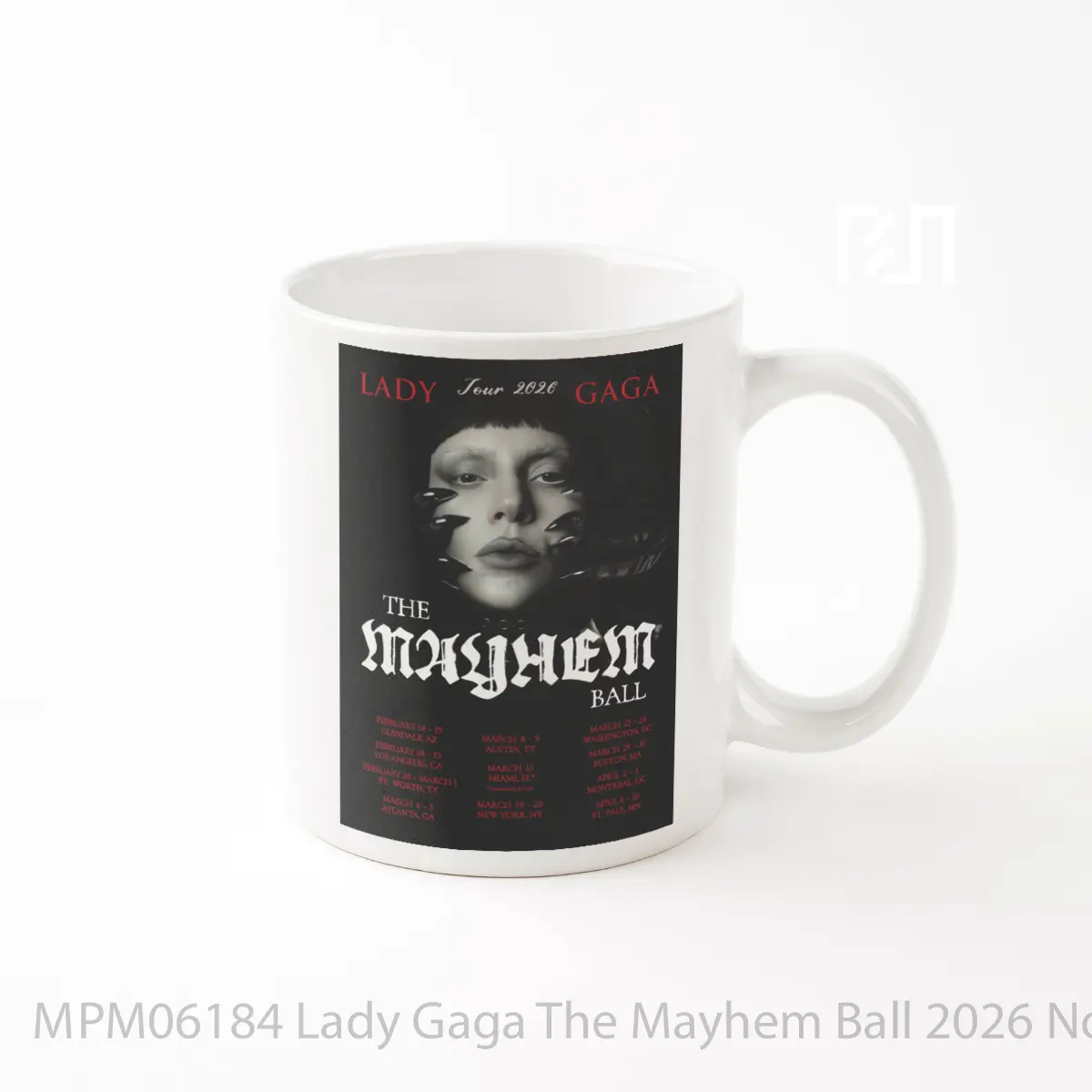 Mug Lady Gaga The Mayhem Ball 2026 North America Arena Tour MPM06184