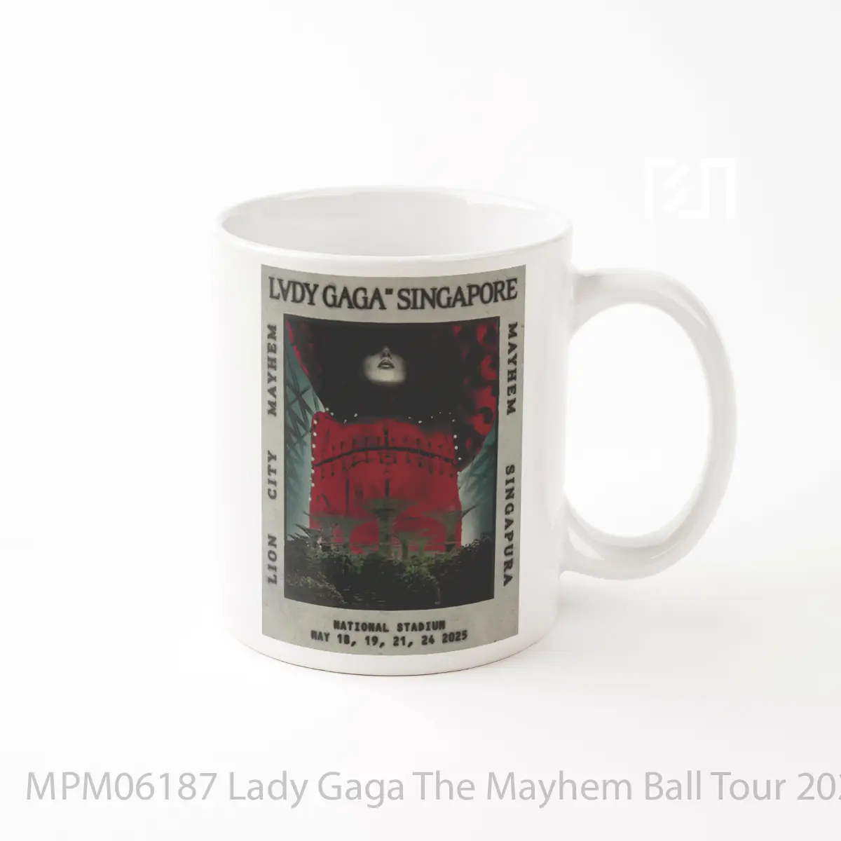 Mug Lady Gaga The Mayhem Ball Tour 2025 Singapore National Stadium MPM06187