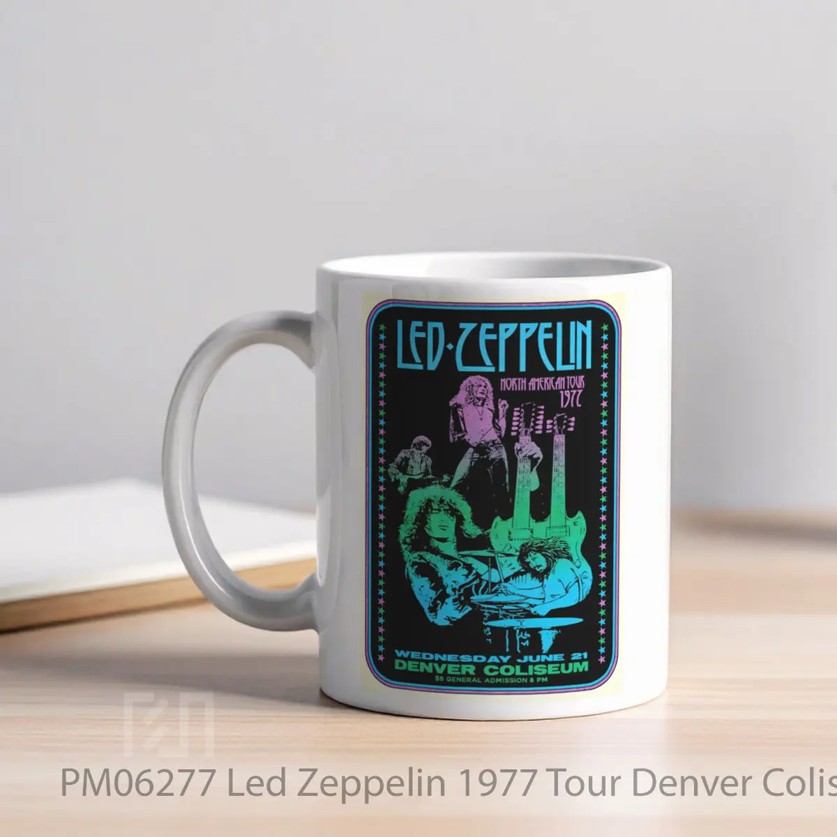 Mug Led Zeppelin 1977 Tour Denver Coliseum MPM06277 - All-side / Desain