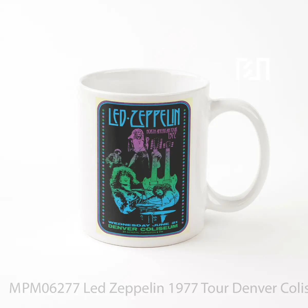Mug Led Zeppelin 1977 Tour Denver Coliseum MPM06277