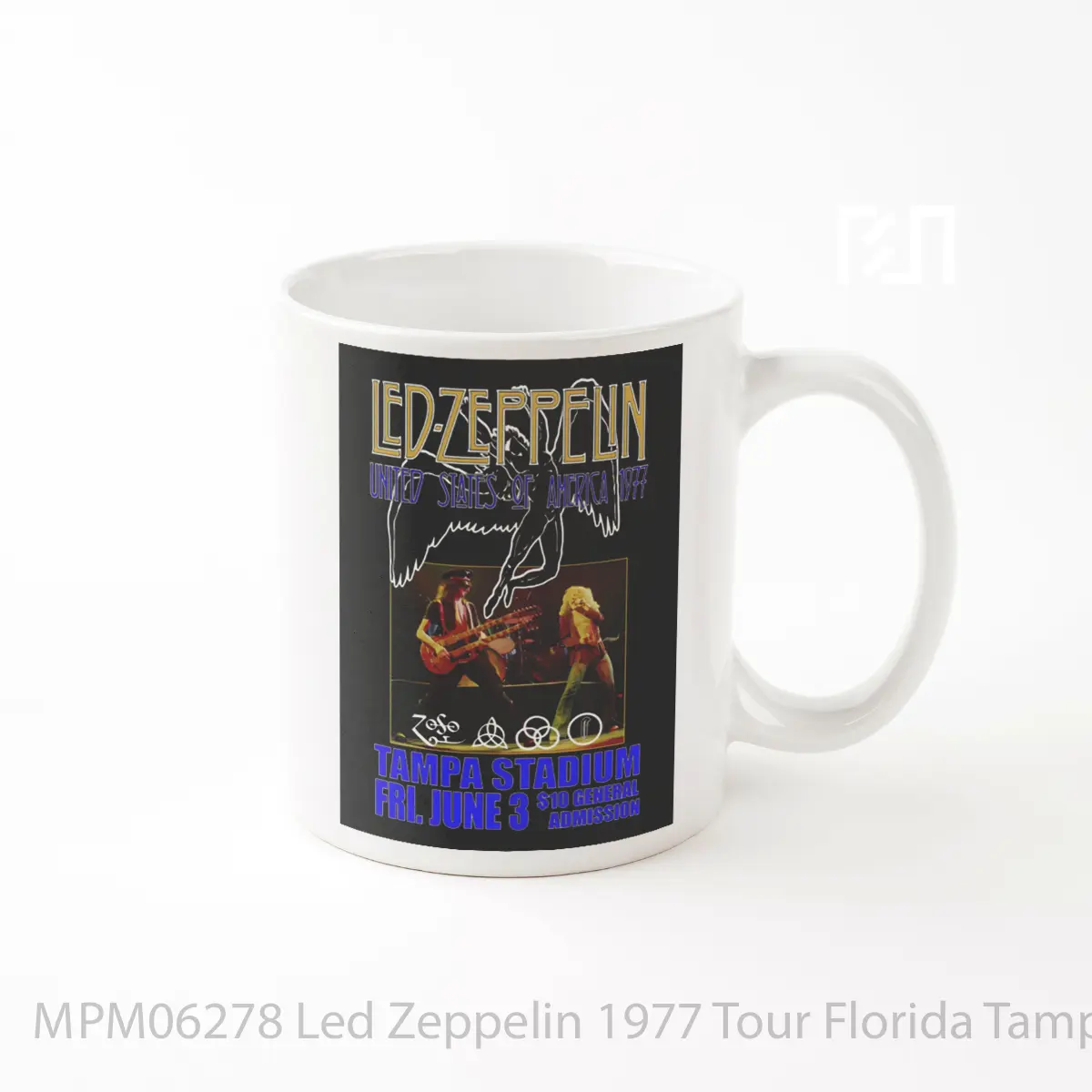 Mug Led Zeppelin 1977 Tour Florida Tampa Stadium Post MPM06278