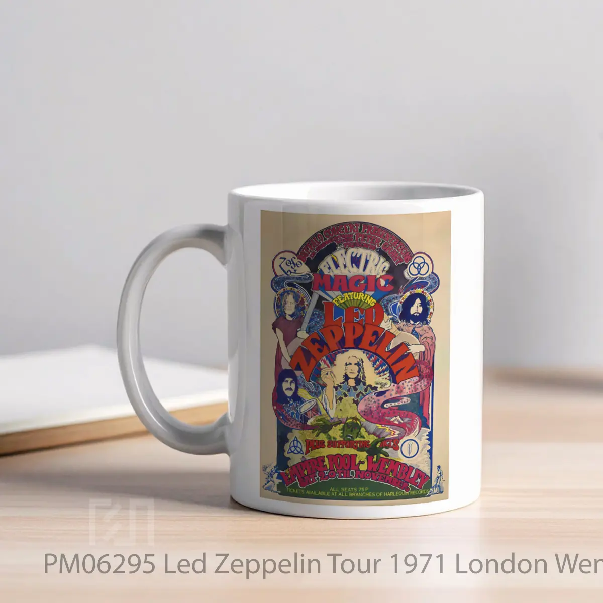 Mug Led Zeppelin Tour 1971 London Wembley Empire Pool MPM06295 - All-side / Desain