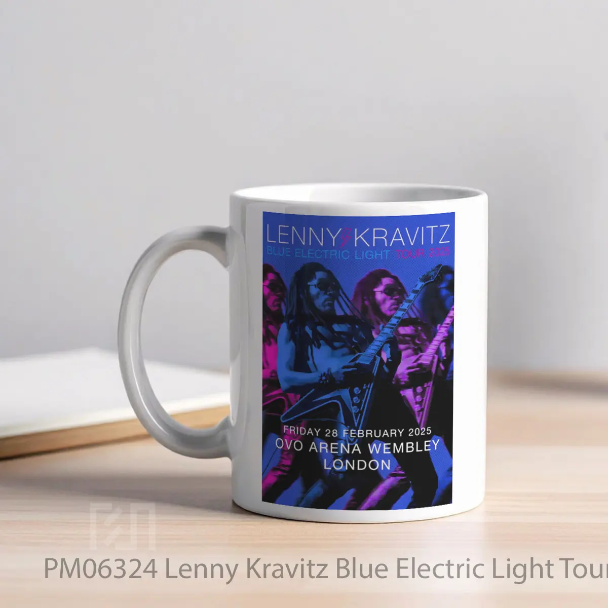 Mug Lenny Kravitz Blue Electric Light Tour London MPM06324 - All-side / Desain
