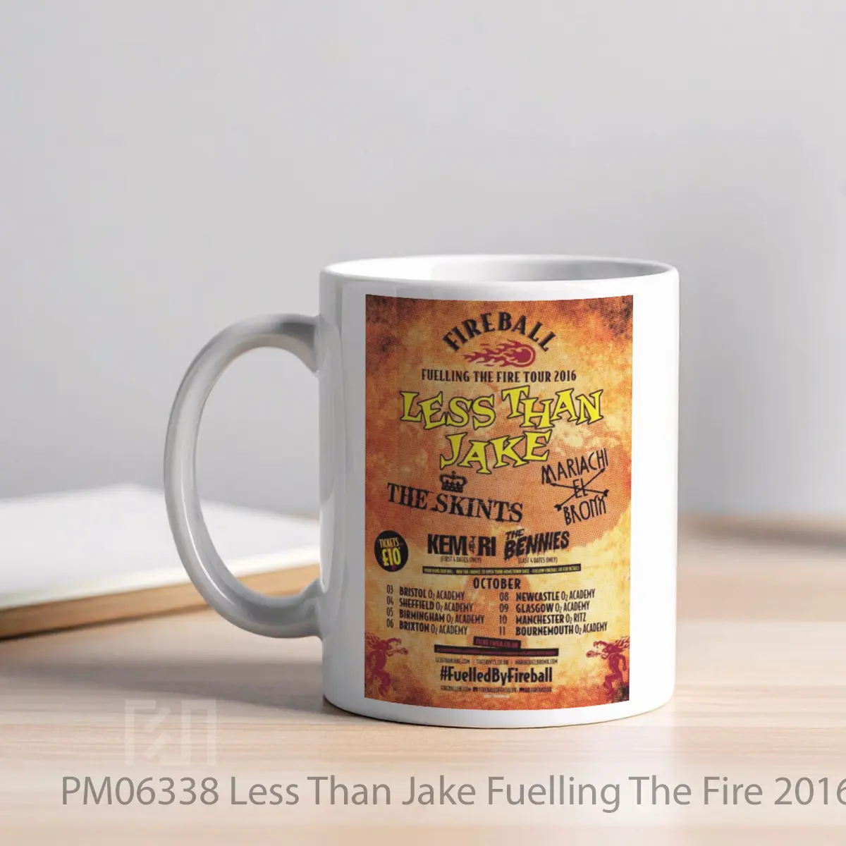 Mug Less Than Jake Fuelling The Fire 2016 Uk Tour Post MPM06338 - All-side / Desain