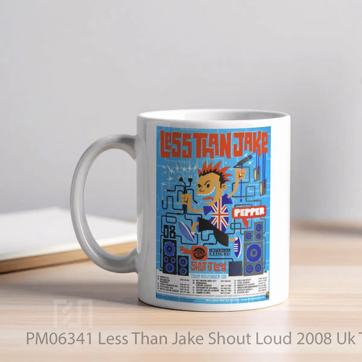 Mug Less Than Jake Shout Loud 2008 Uk Tour MPM06341 - All-side / Desain