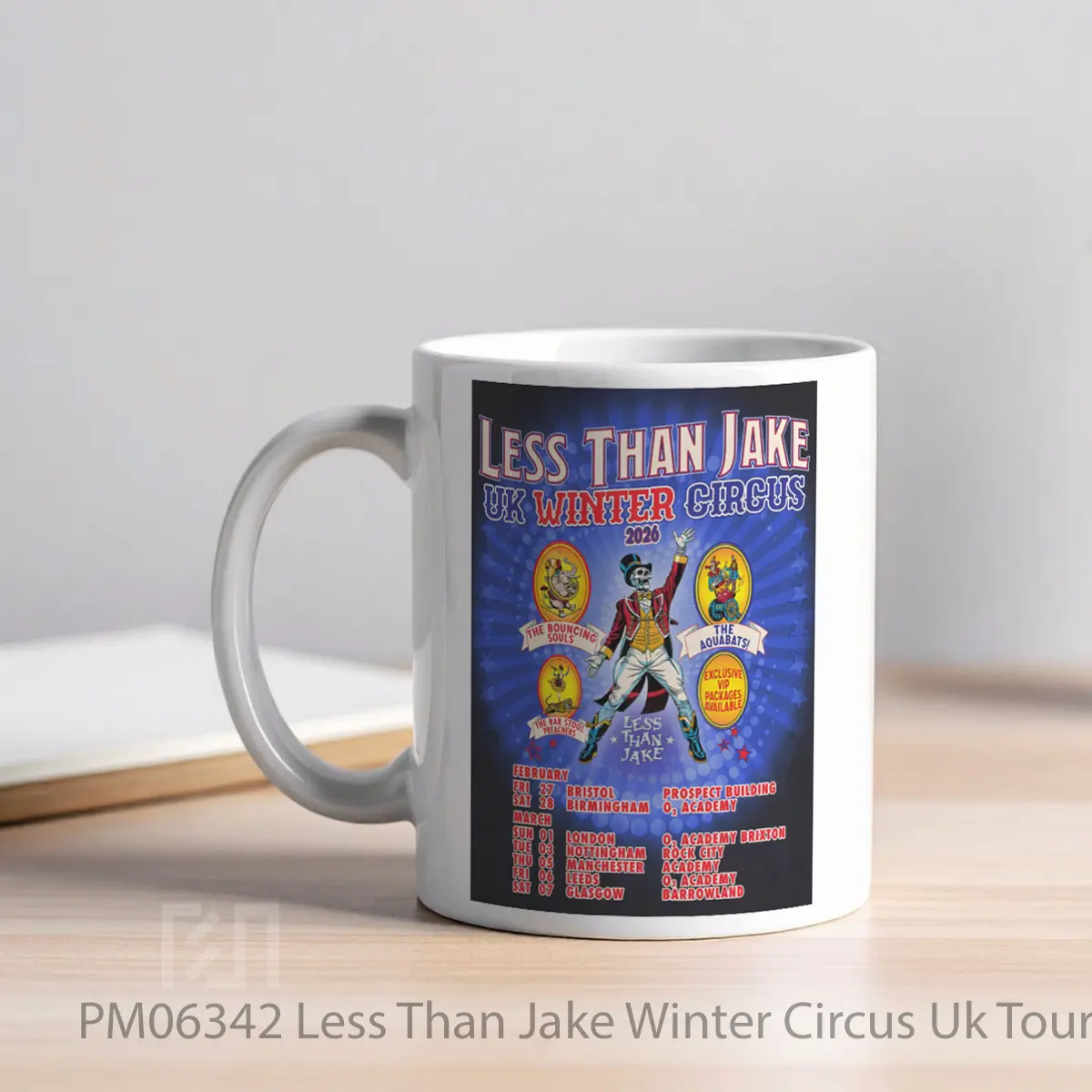 Mug Less Than Jake Winter Circus Uk Tour 2026 MPM06342 - All-side / Desain
