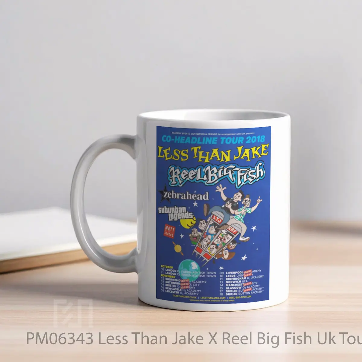 Mug Less Than Jake X Reel Big Fish Uk Tour 2018 MPM06343 - All-side / Desain