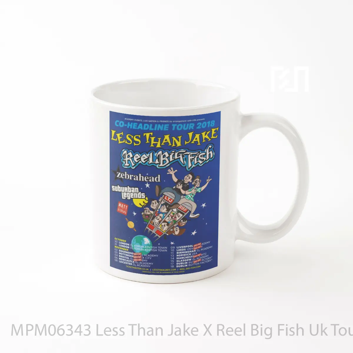 Mug Less Than Jake X Reel Big Fish Uk Tour 2018 MPM06343