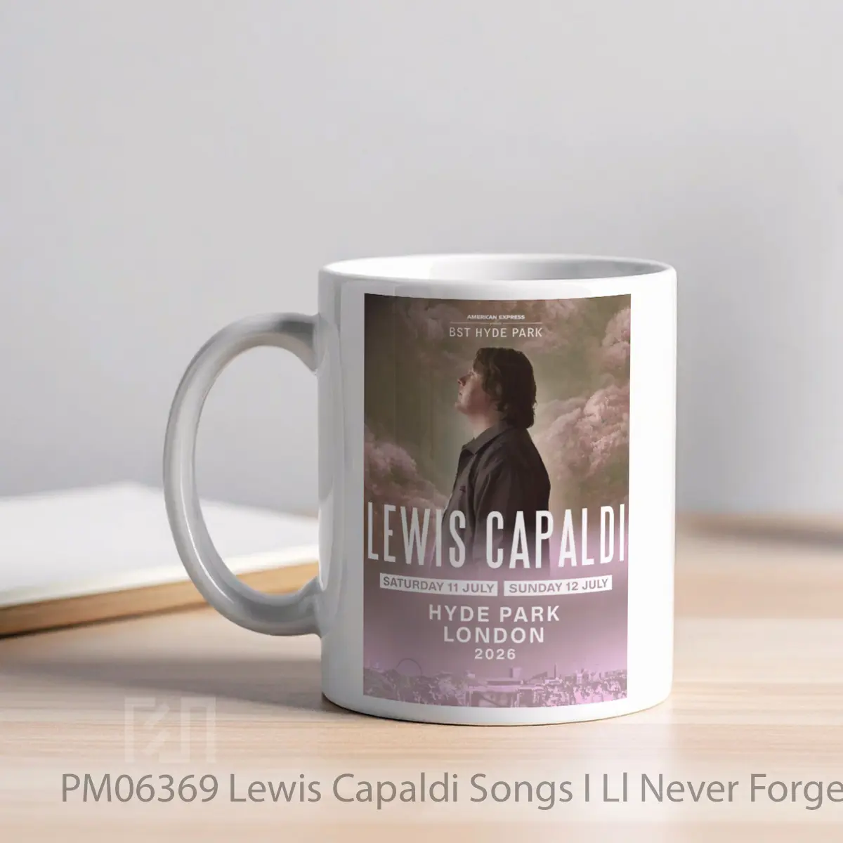 Mug Lewis Capaldi Songs I Ll Never Forget Tour 2026 London MPM06369 - All-side / Desain