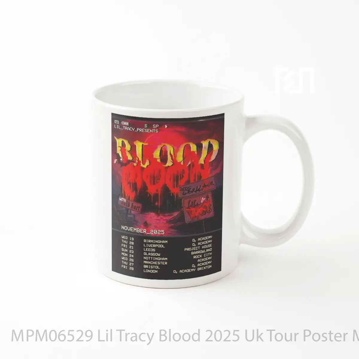 Mug Lil Tracy Blood 2025 Uk Tour MPM06529