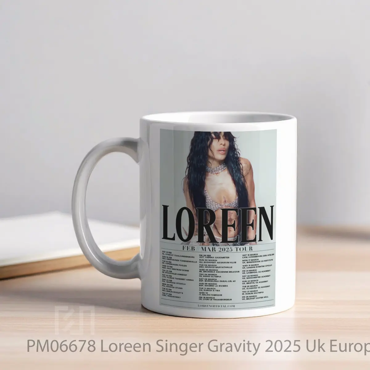 Mug Loreen Singer Gravity 2025 Uk Europe Tour Post MPM06678 - All-side / Desain