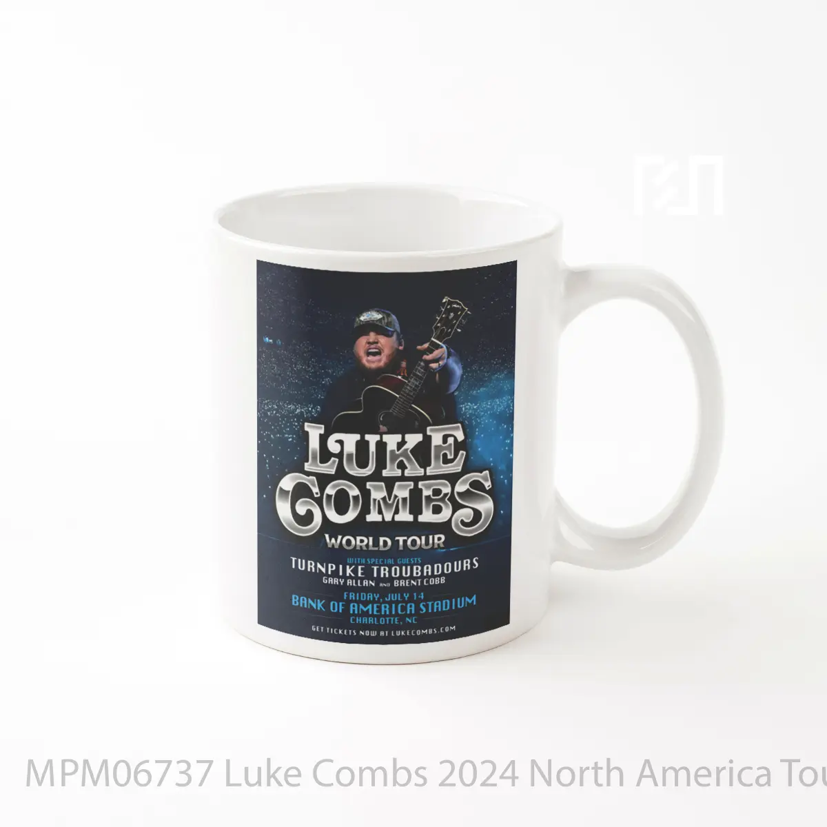 Mug Luke Combs 2024 North America Tour Charlotte Poste MPM06737