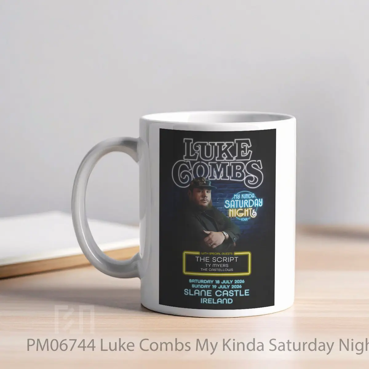 Mug Luke Combs My Kinda Saturday Night 2026 Ireland Tour MPM06744 - All-side / Desain