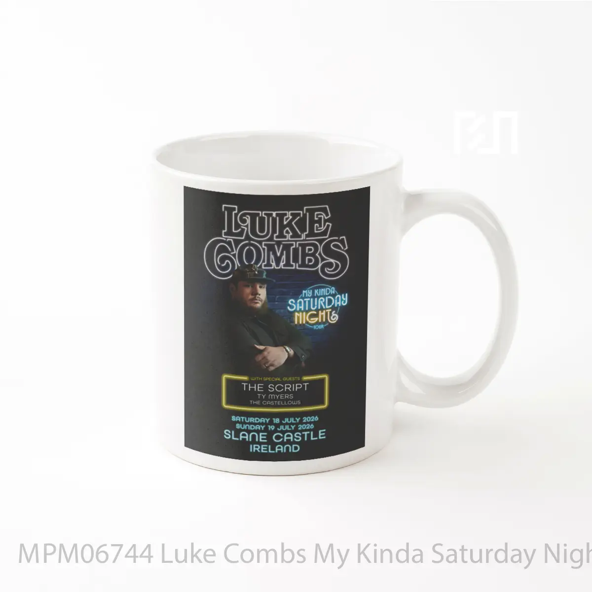 Mug Luke Combs My Kinda Saturday Night 2026 Ireland Tour MPM06744