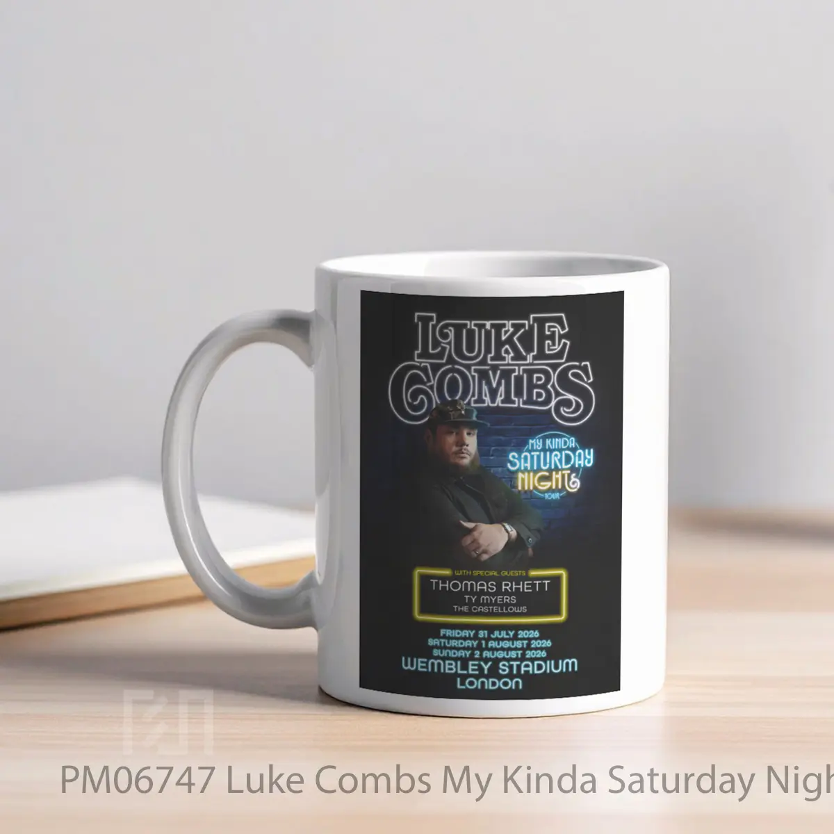 Mug Luke Combs My Kinda Saturday Night Uk Tour 2026 London MPM06747 - All-side / Desain