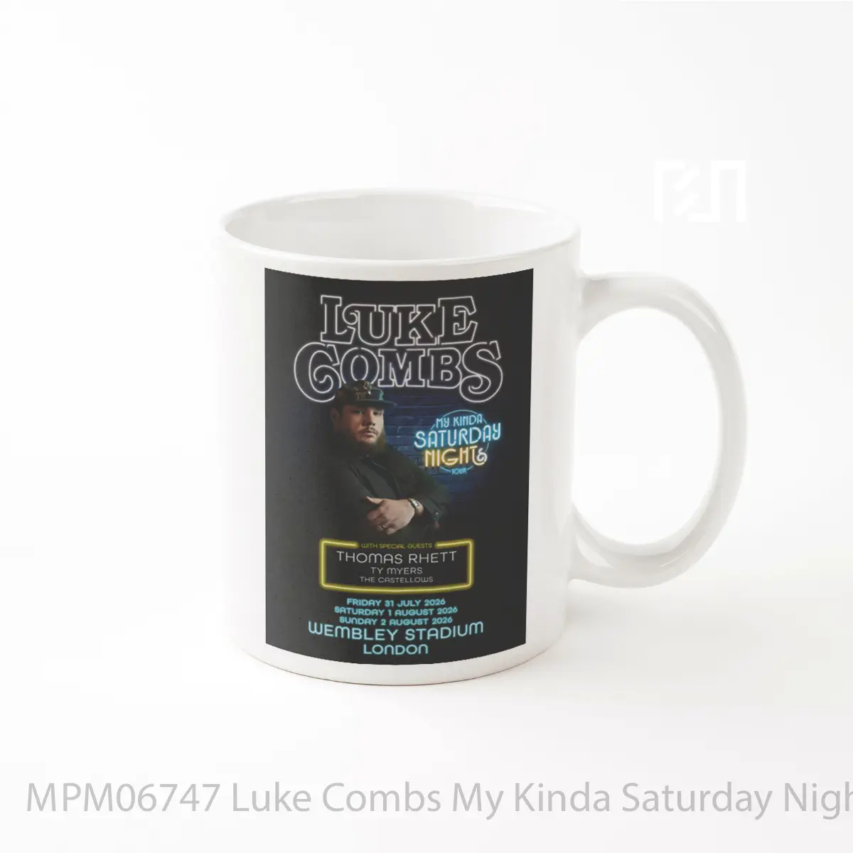 Mug Luke Combs My Kinda Saturday Night Uk Tour 2026 London MPM06747
