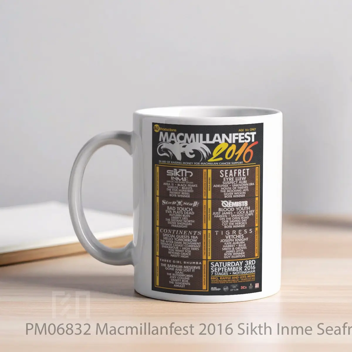Mug Macmillanfest 2016 Sikth Inme Seafret MPM06832 - All-side / Desain