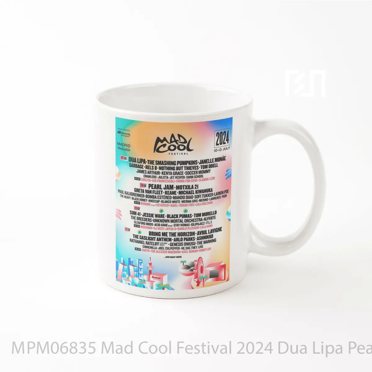 Mug Mad Cool Festival 2024 Dua Lipa Pearl Jam Sum 41 Bmth Line Up MPM06835
