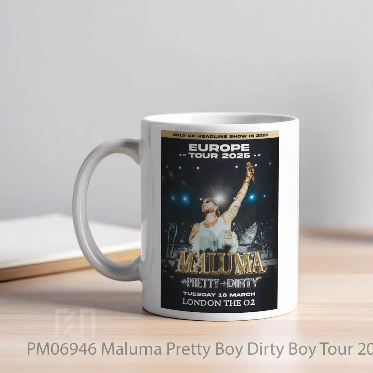 Mug Maluma Pretty Boy Dirty Boy Tour 2025 London The O2 MPM06946 - All-side / Desain