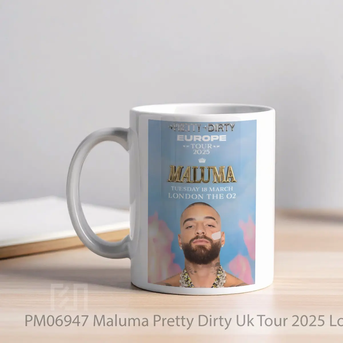 Mug Maluma Pretty Dirty Uk Tour 2025 London The O2 Arena MPM06947 - All-side / Desain