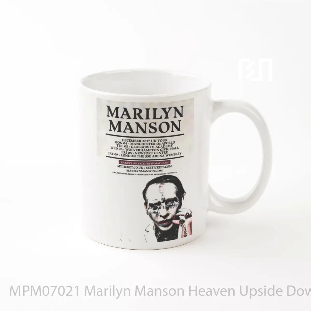 Mug Marilyn Manson Heaven Upside Down 2017 Uk Tour MPM07021