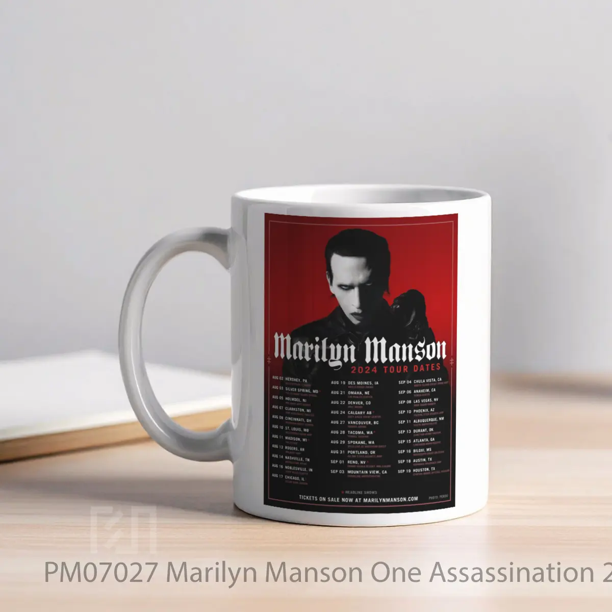 Mug Marilyn Manson One Assassination 2024 North America Tour MPM07027 - All-side / Desain