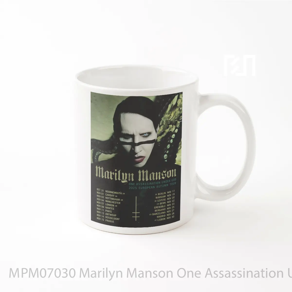 Mug Marilyn Manson One Assassination Under God Uk Tour 2025 MPM07030