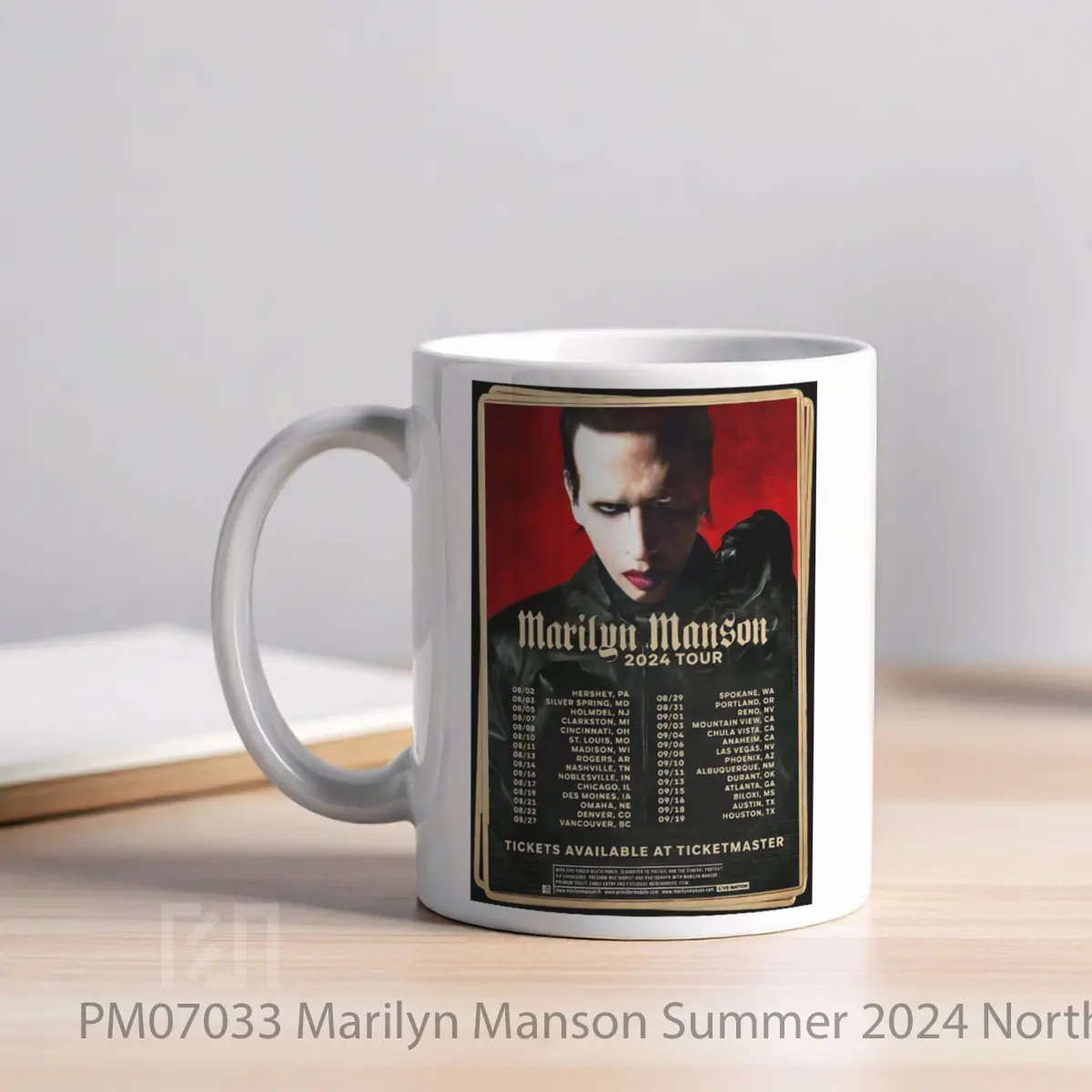 Mug Marilyn Manson Summer 2024 North America Tour Post MPM07033 - All-side / Desain