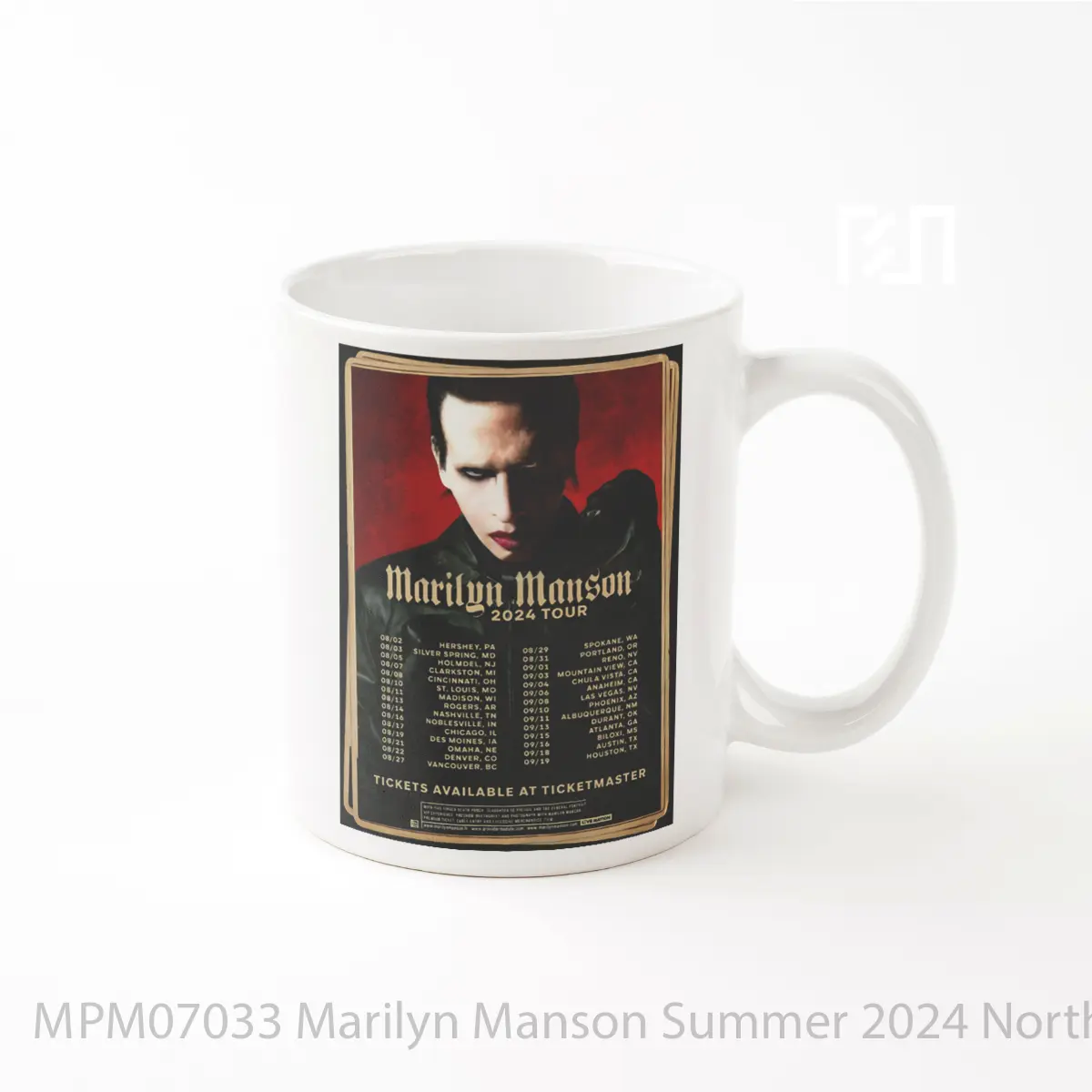 Mug Marilyn Manson Summer 2024 North America Tour Post MPM07033