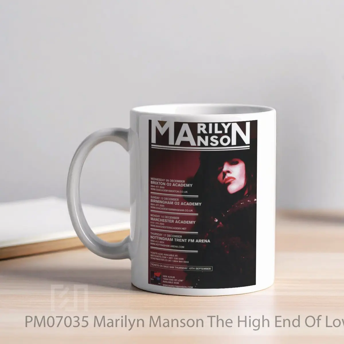 Mug Marilyn Manson The High End Of Low 2009 Uk Tour MPM07035 - All-side / Desain