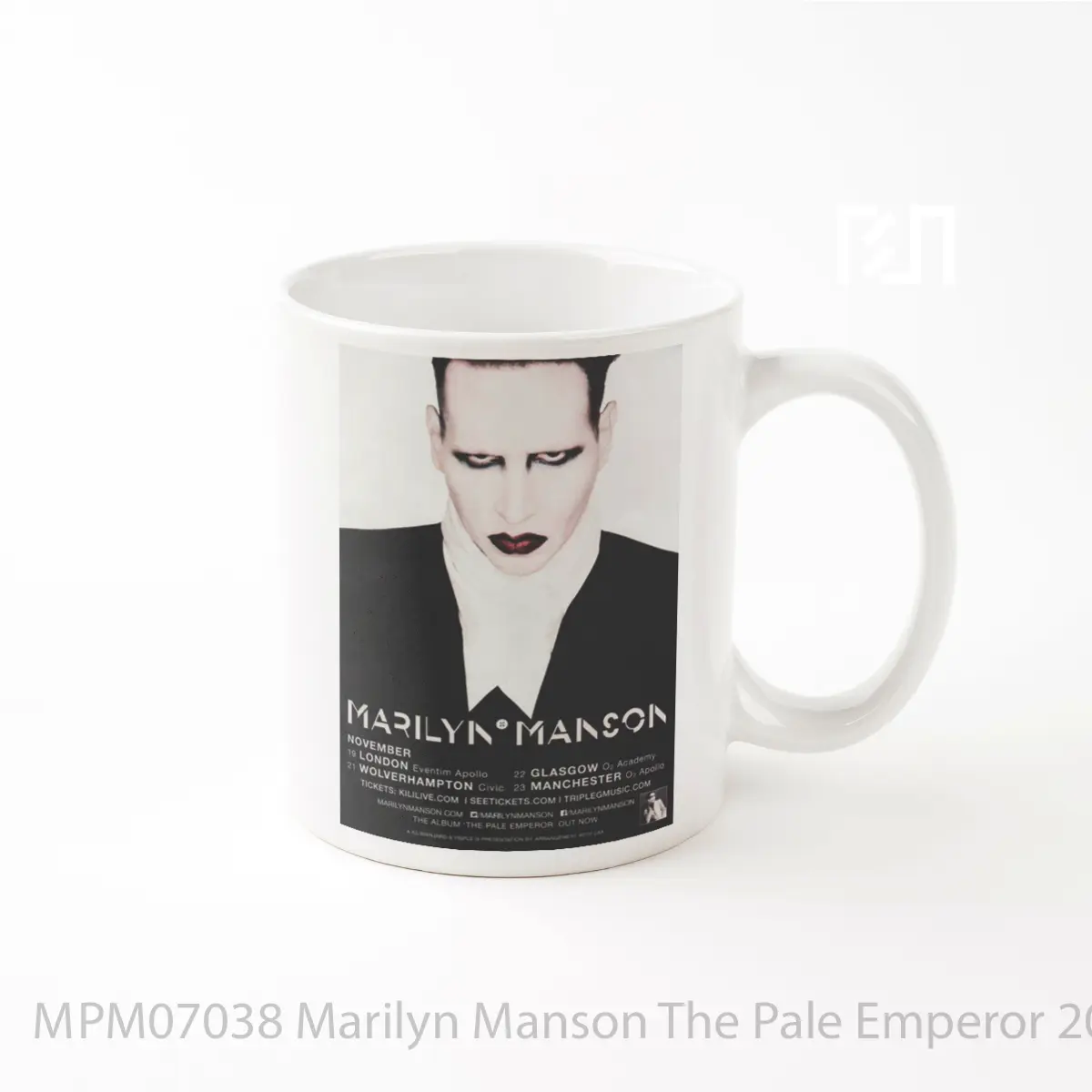 Mug Marilyn Manson The Pale Emperor 2015 Uk Tour MPM07038