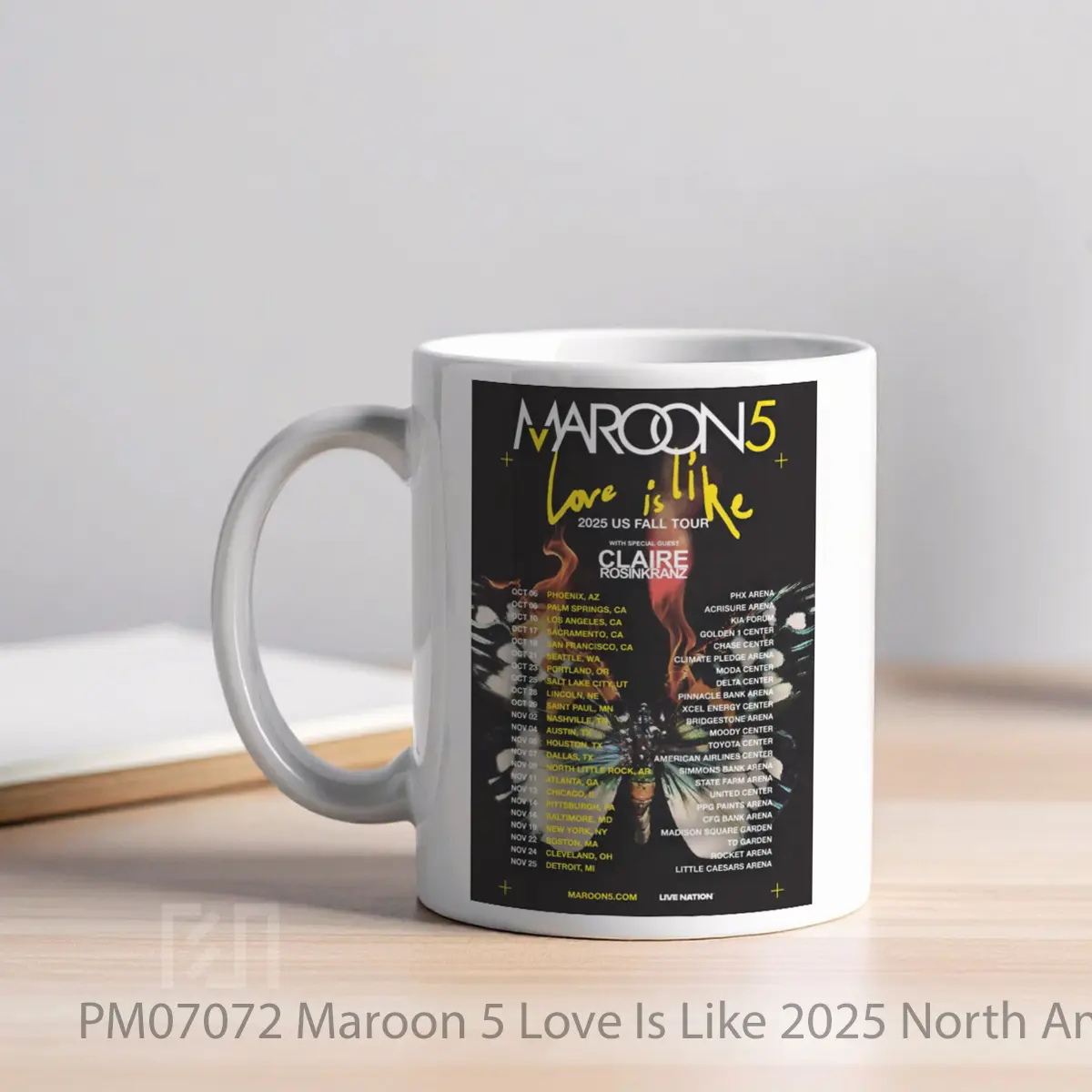 Mug Maroon 5 Love Is Like 2025 North America Arena Tou MPM07072 - All-side / Desain