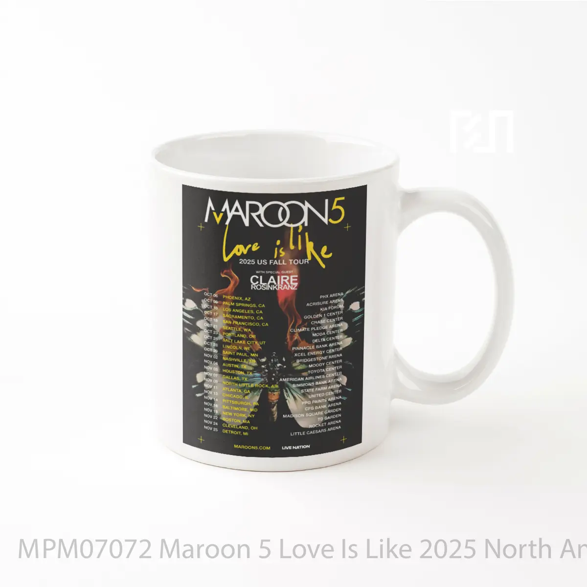 Mug Maroon 5 Love Is Like 2025 North America Arena Tou MPM07072