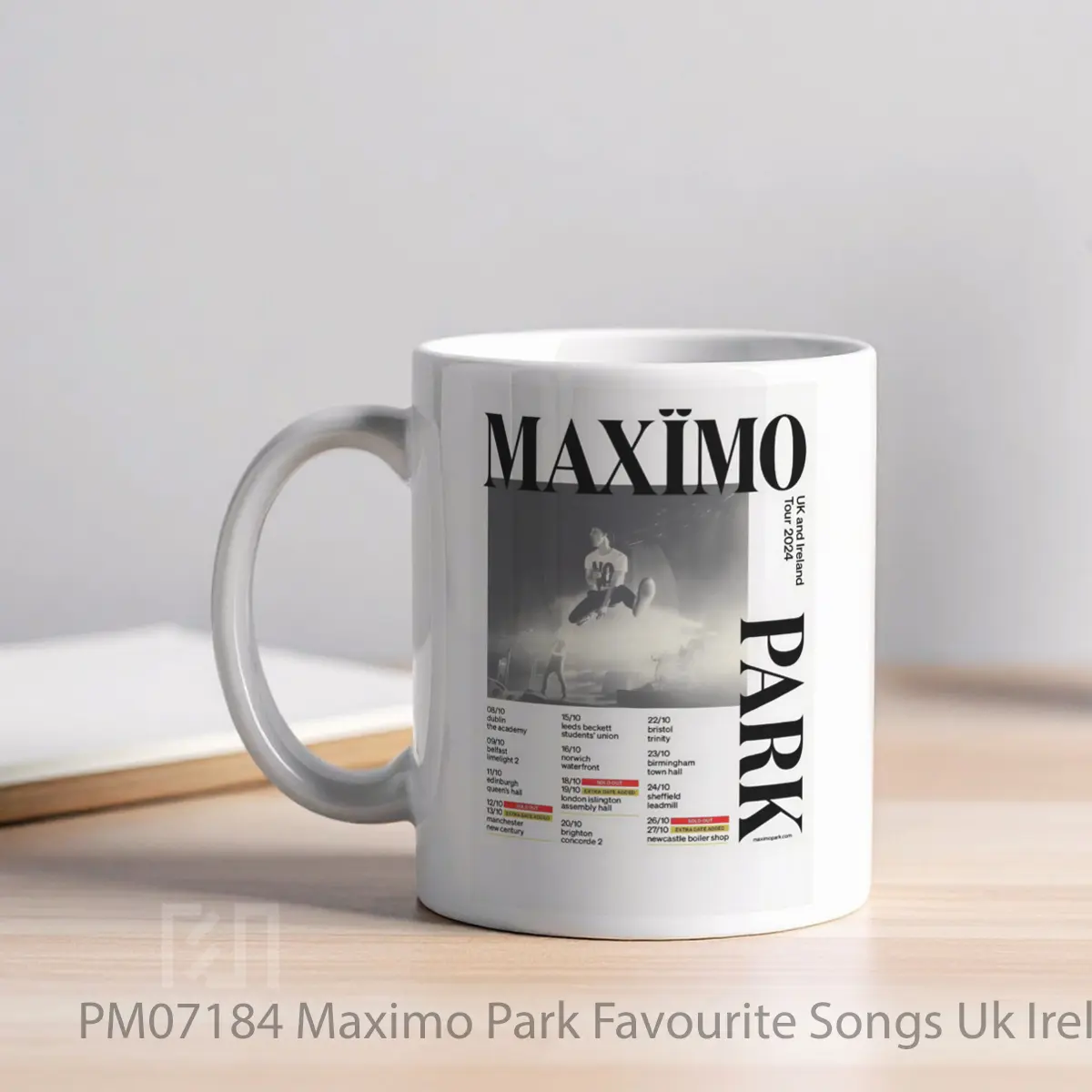 Mug Maximo Park Favourite Songs Uk Ireland Tour 2024 MPM07184 - All-side / Desain