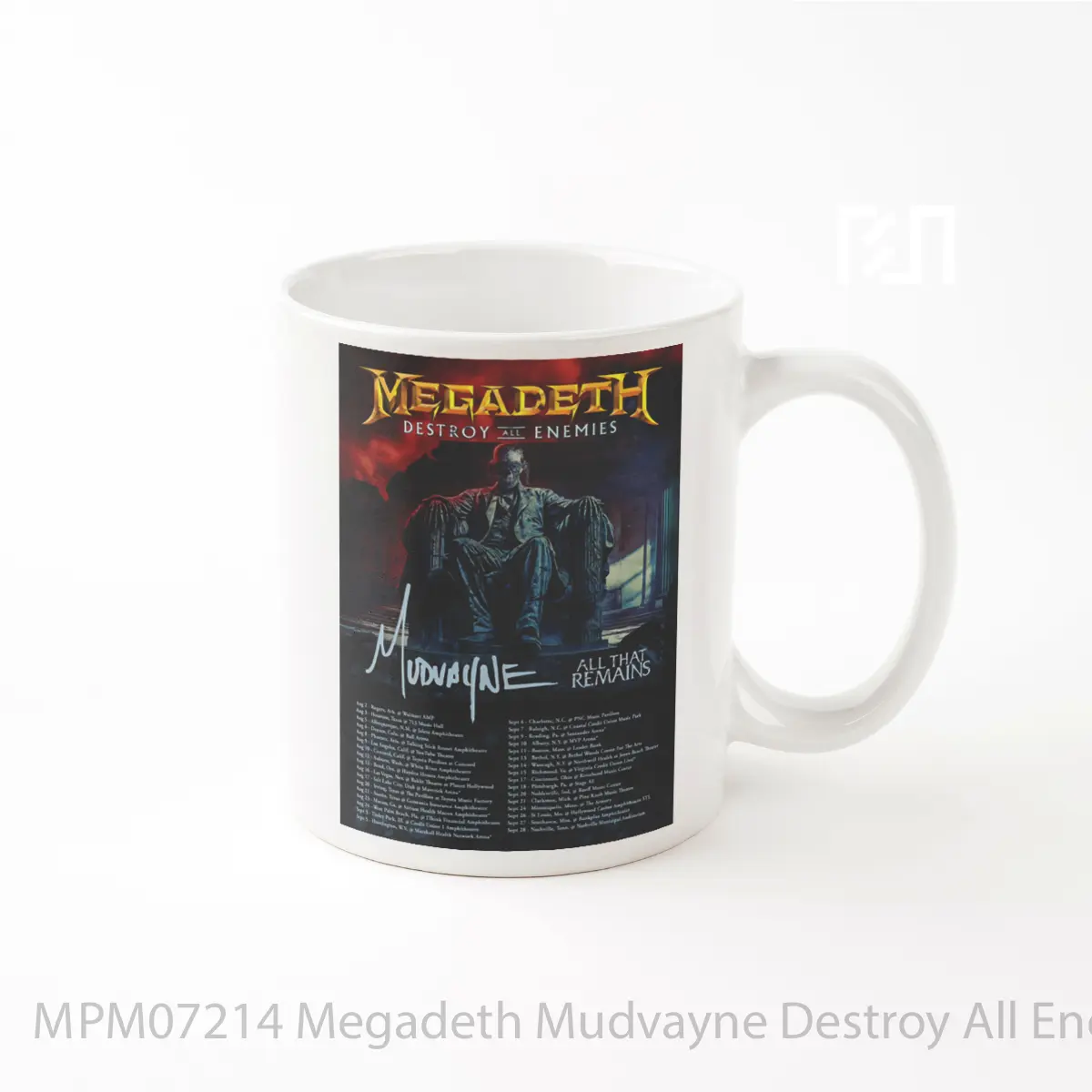 Mug Megadeth Mudvayne Destroy All Enemies 2024 Nort MPM07214