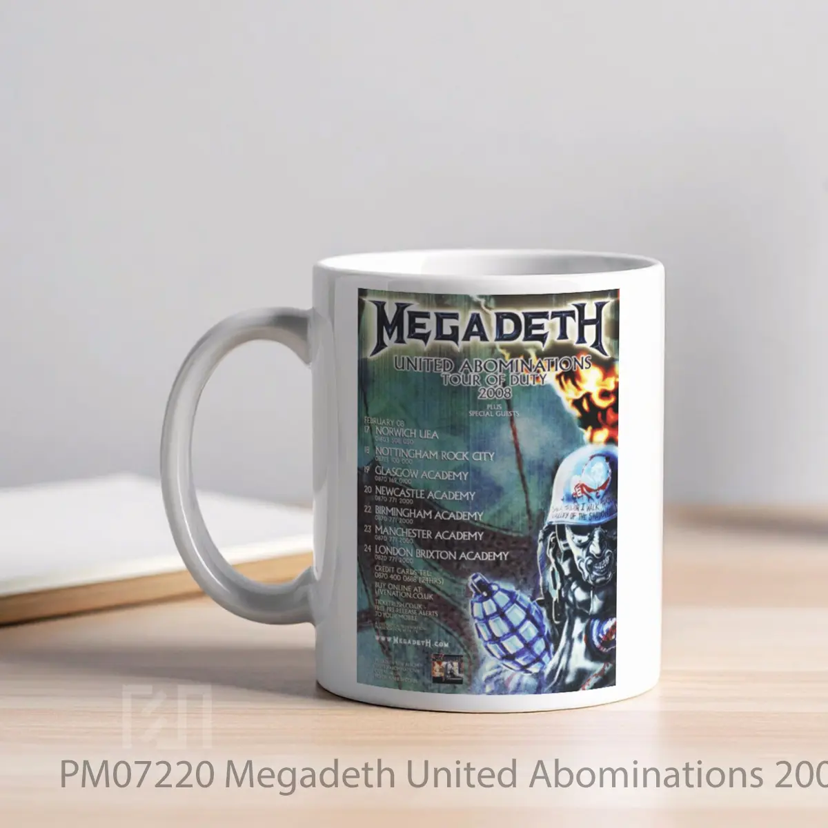 Mug Megadeth United Abominations 2008 Uk Tour MPM07220 - All-side / Desain