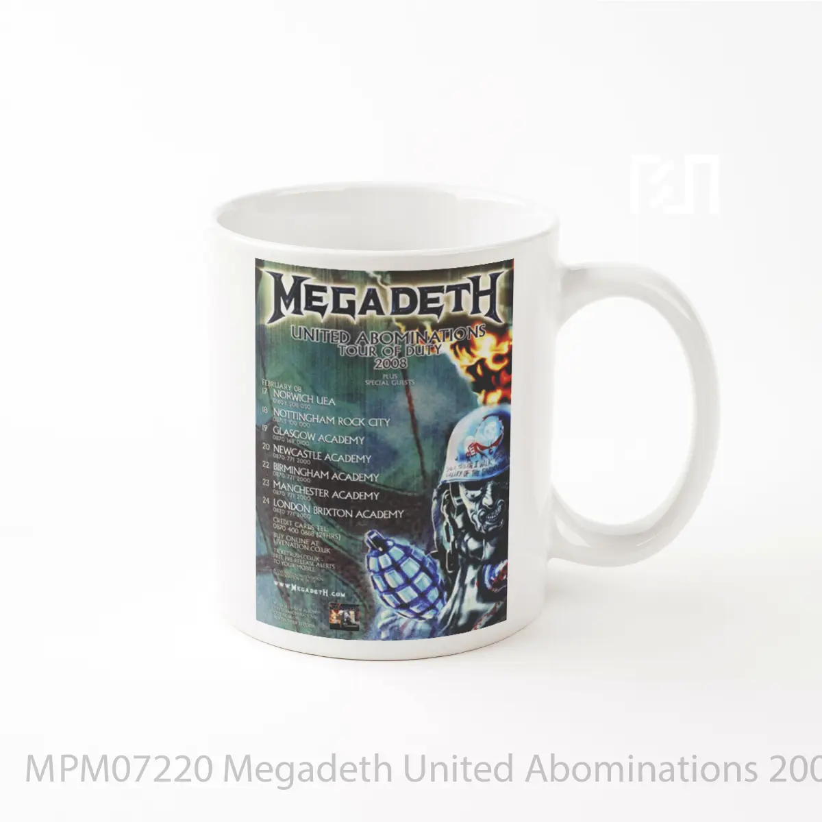 Mug Megadeth United Abominations 2008 Uk Tour MPM07220