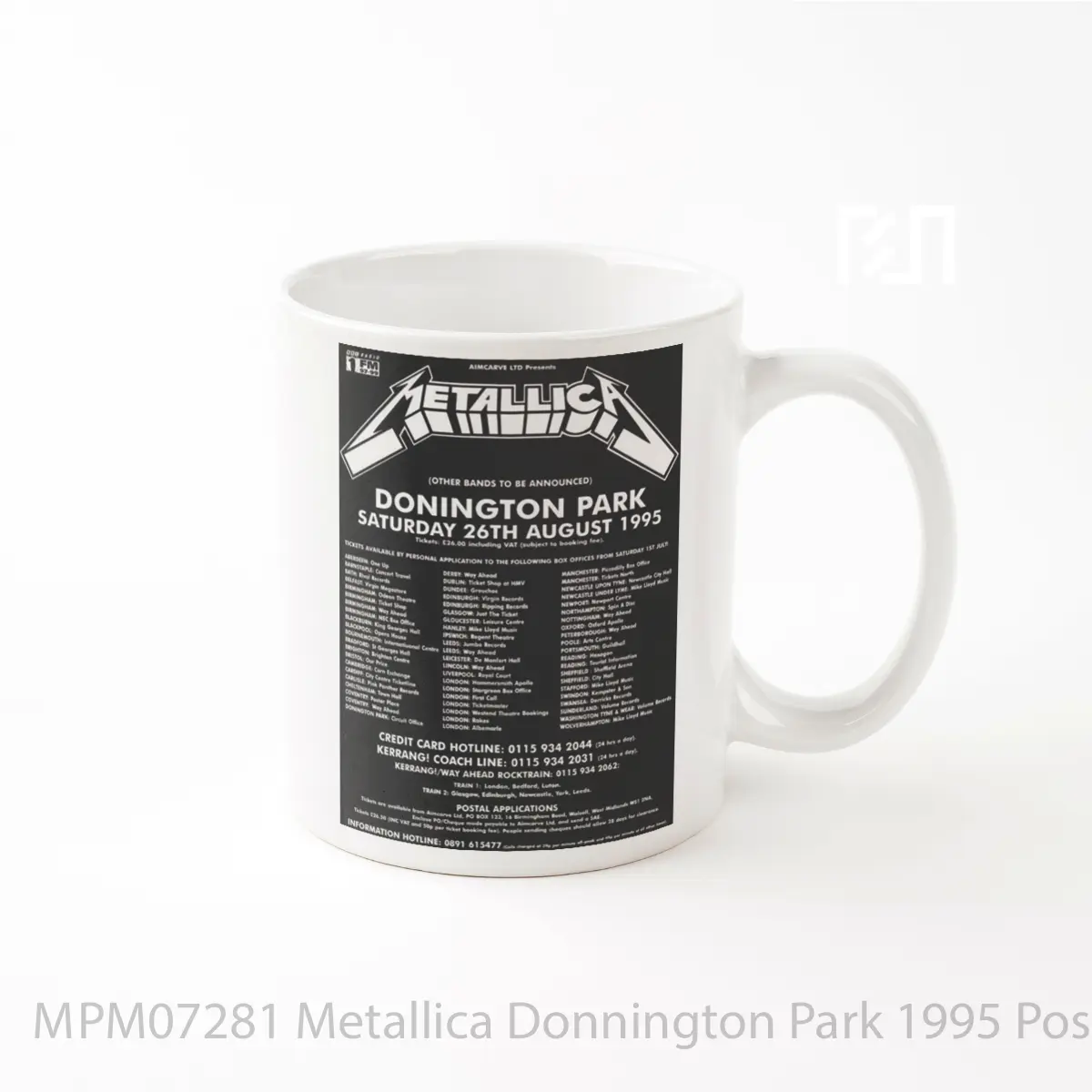 Mug Metallica Donnington Park 1995 MPM07281