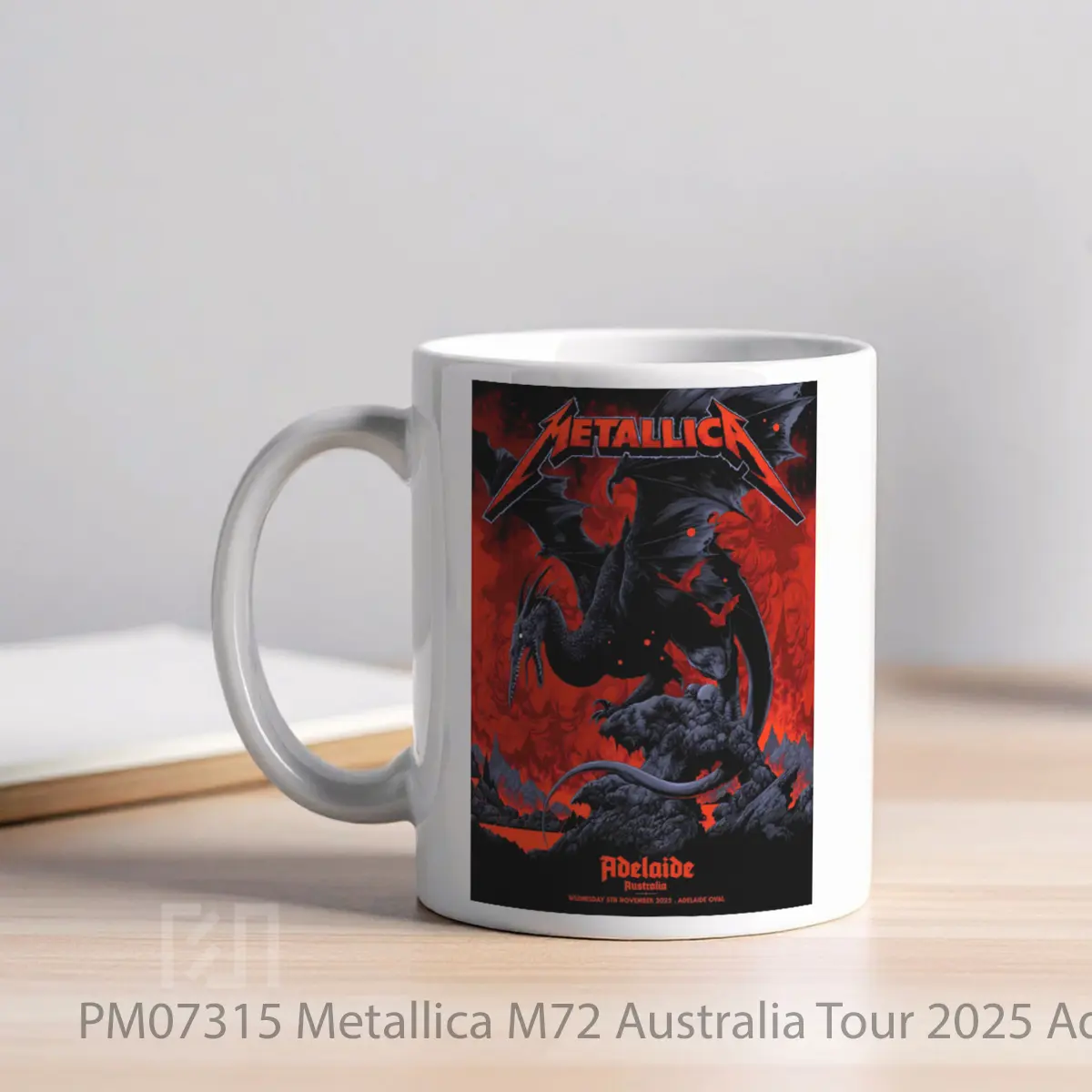 Mug Metallica M72 Australia Tour 2025 Adelaide Oval Stadium MPM07315 - All-side / Desain