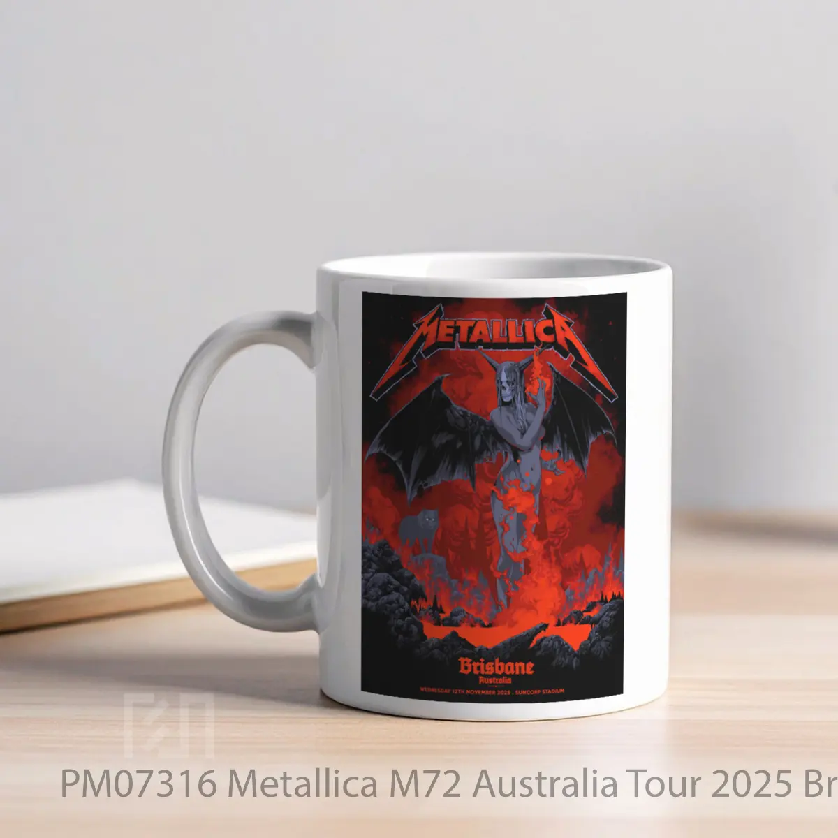 Mug Metallica M72 Australia Tour 2025 Brisbane Suncorp Stadium MPM07316 - All-side / Desain