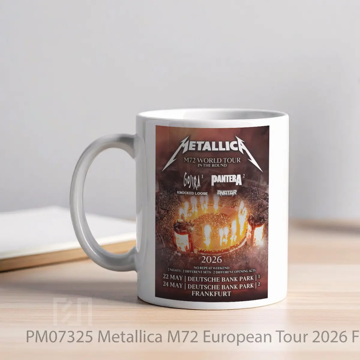 Mug Metallica M72 European Tour 2026 Frankfurt Deutsche Bank Park MPM07325 - All-side / Desain